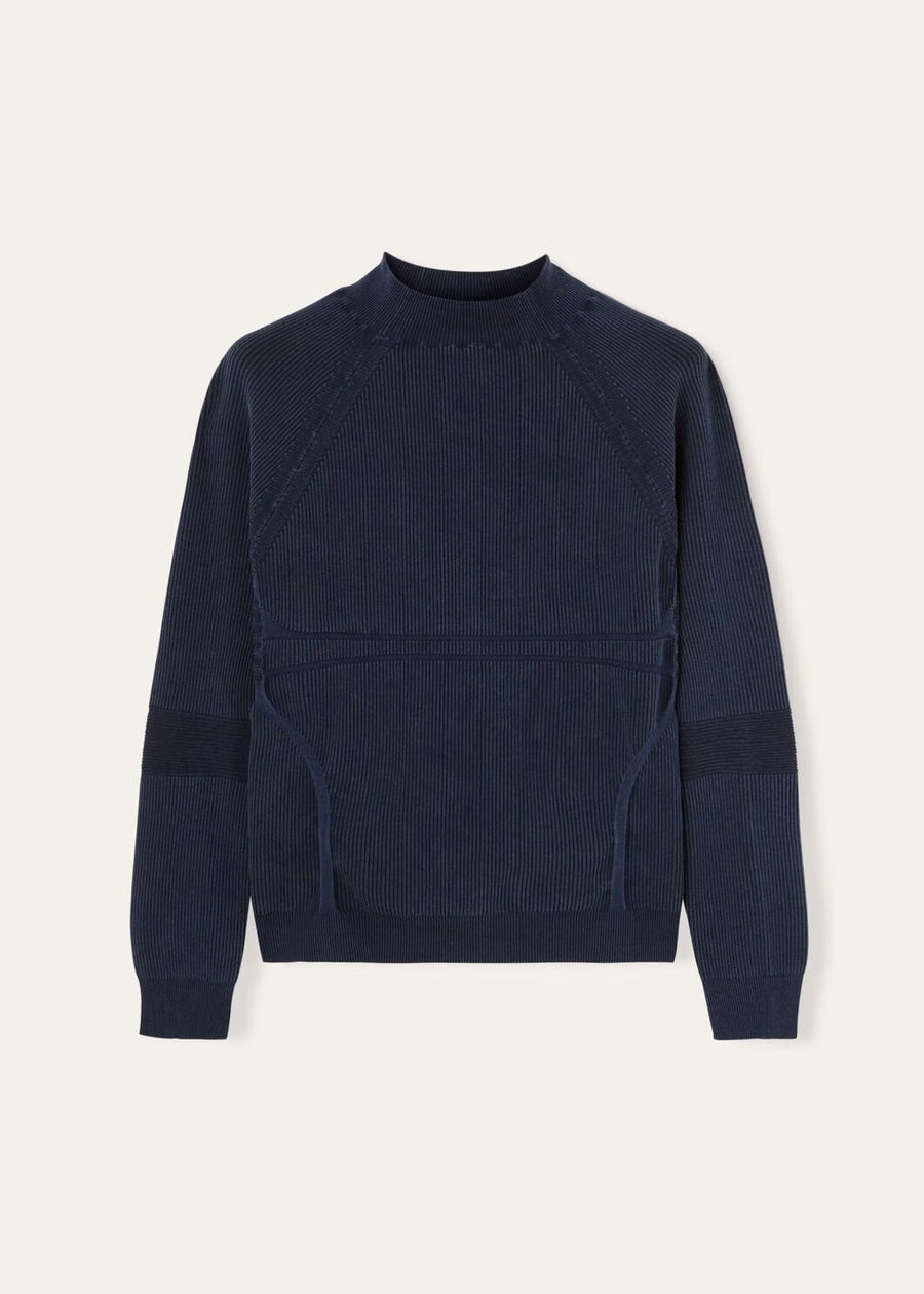 Lagorai Turtleneck Silk Ocean Depths