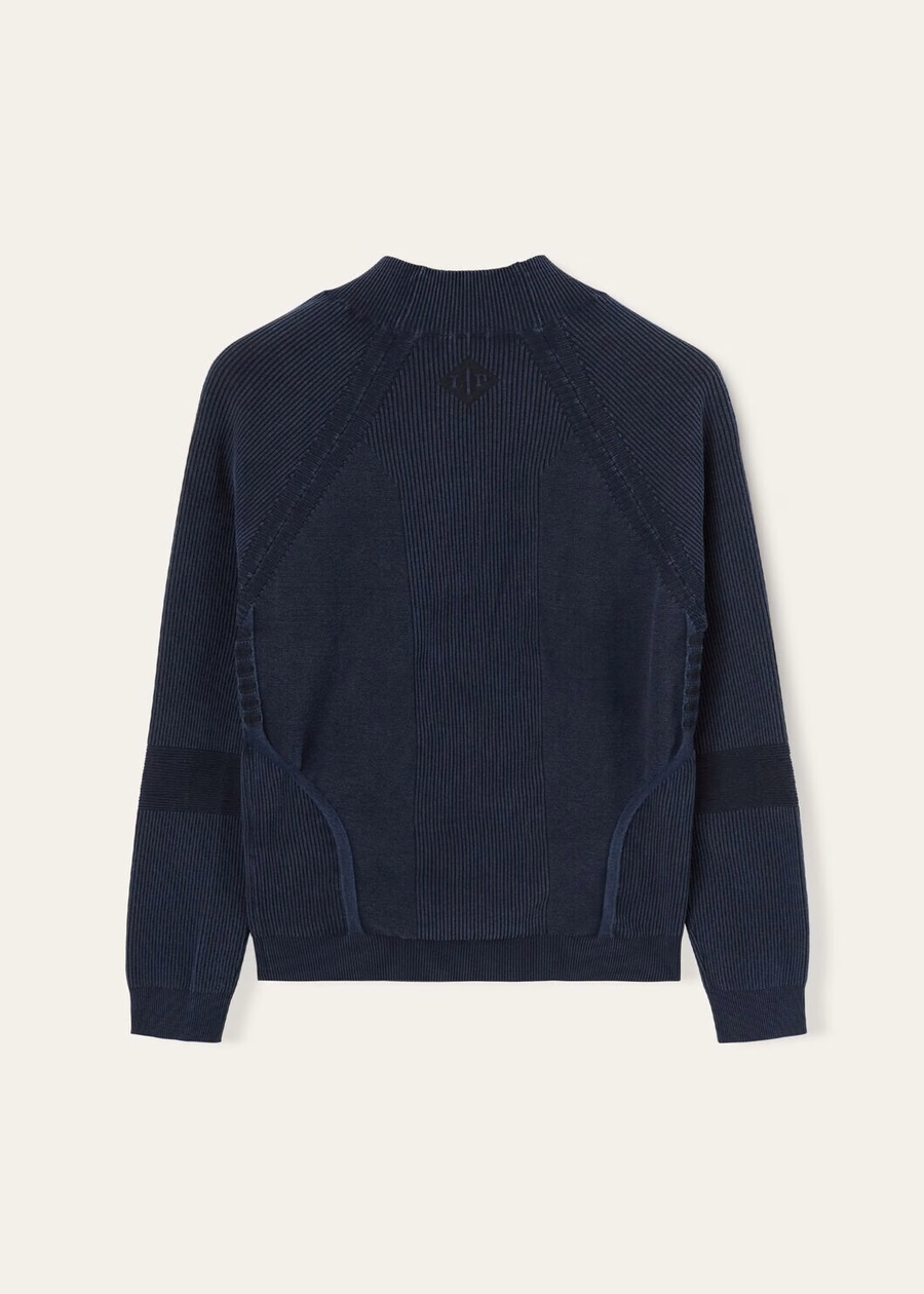 Lagorai Turtleneck Silk Ocean Depths