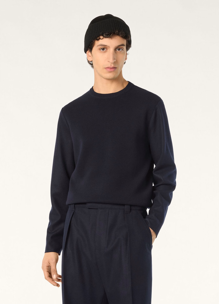 Cashmere Wish® Crewneck Sweater Light Blue Navy