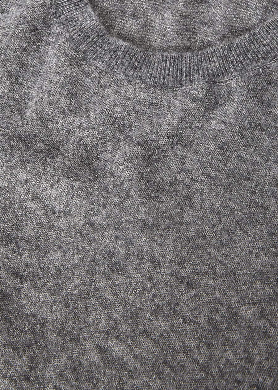 Camino Crewneck Silk Cashmere Grey Melange
