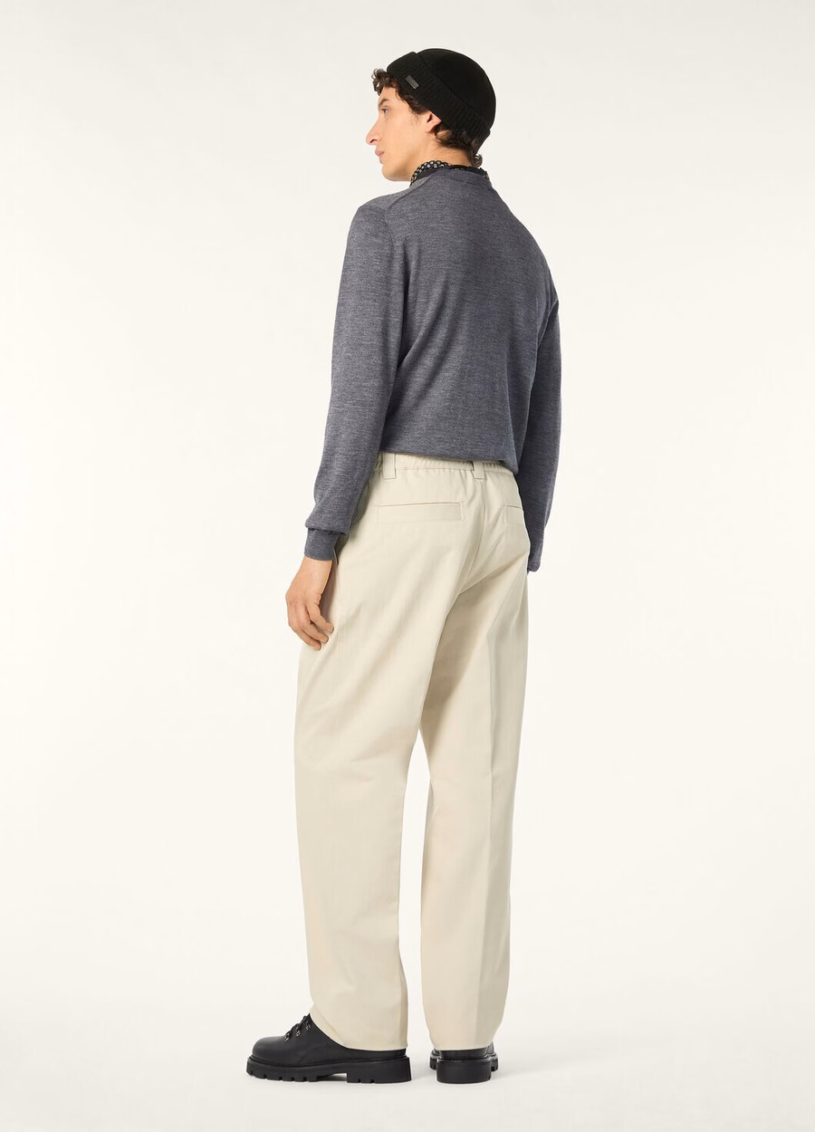 Sottile Crewneck Silk Cashmere Virgin Wool GREY MELANGE