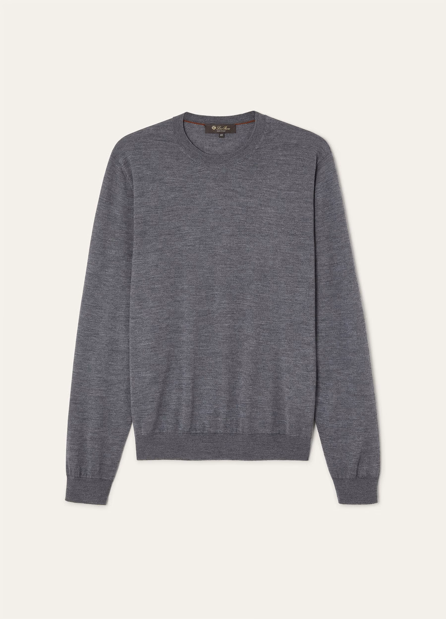 Sottile Crewneck Silk Cashmere Virgin Wool GREY MELANGE