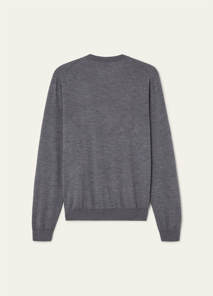 Sottile Crewneck Silk Cashmere Virgin Wool GREY MELANGE