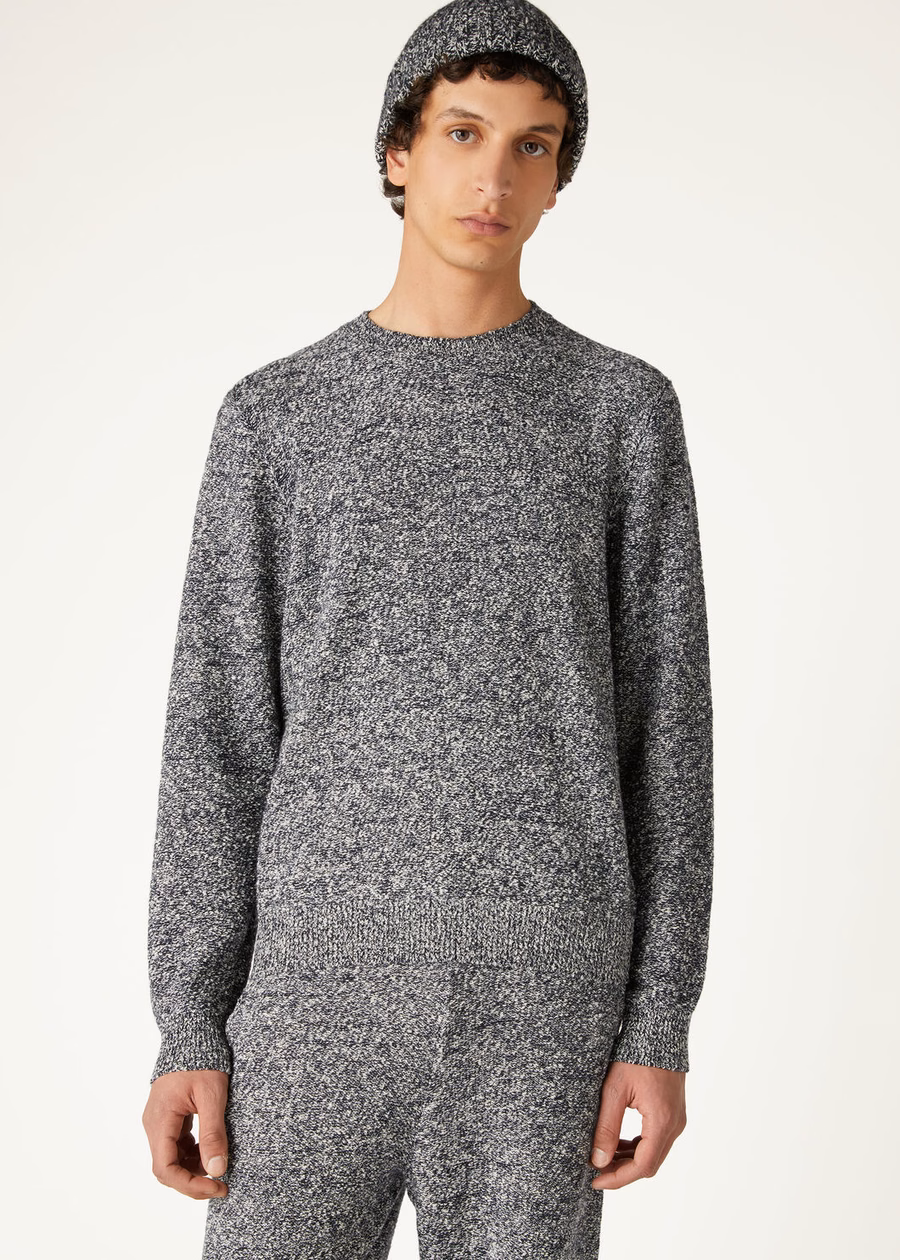 Alagna Crewneck Cashmere Nougat/Navy Blue