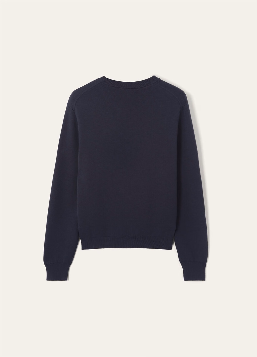 The Gift of Kings® Crewneck Navy/Grey Melange