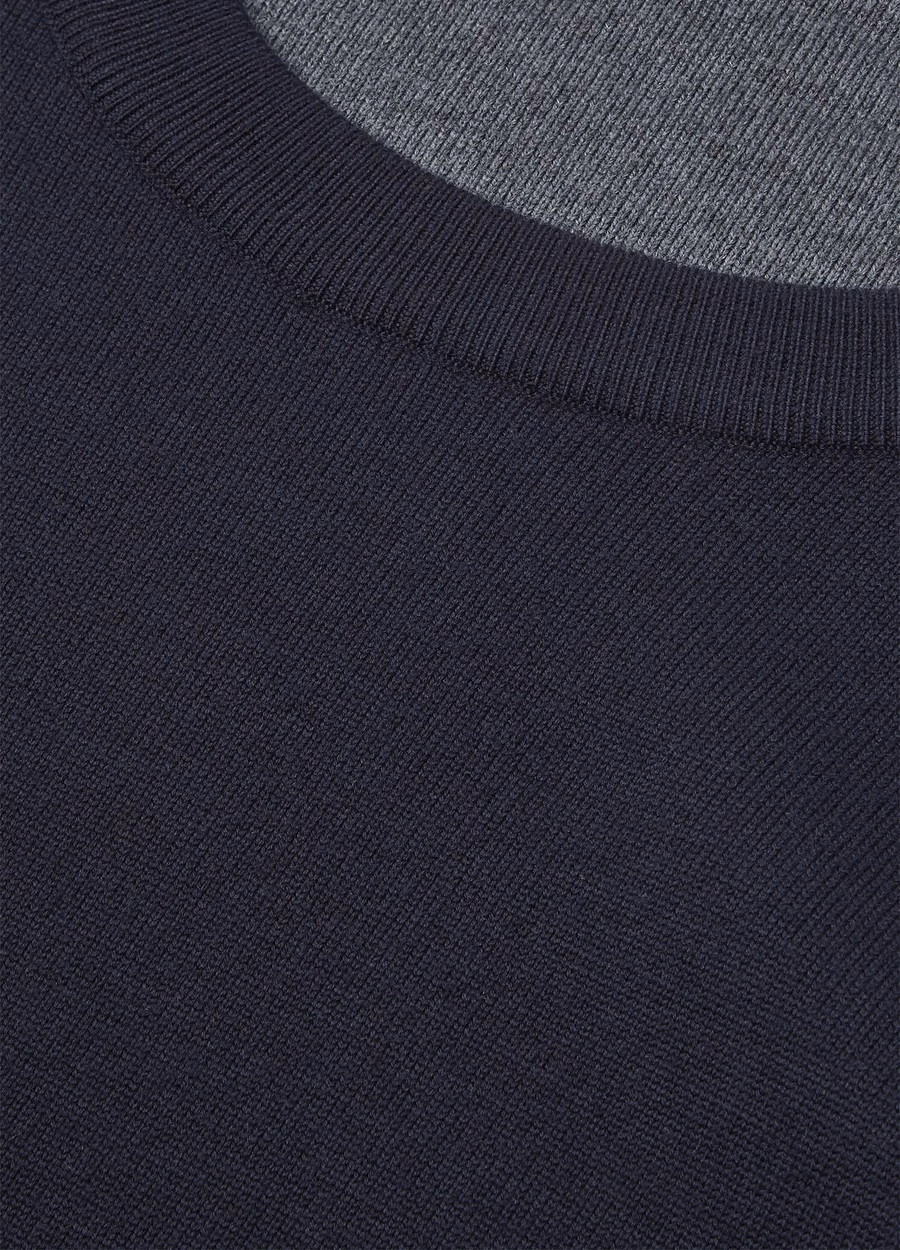The Gift of Kings® Crewneck Navy/Grey Melange