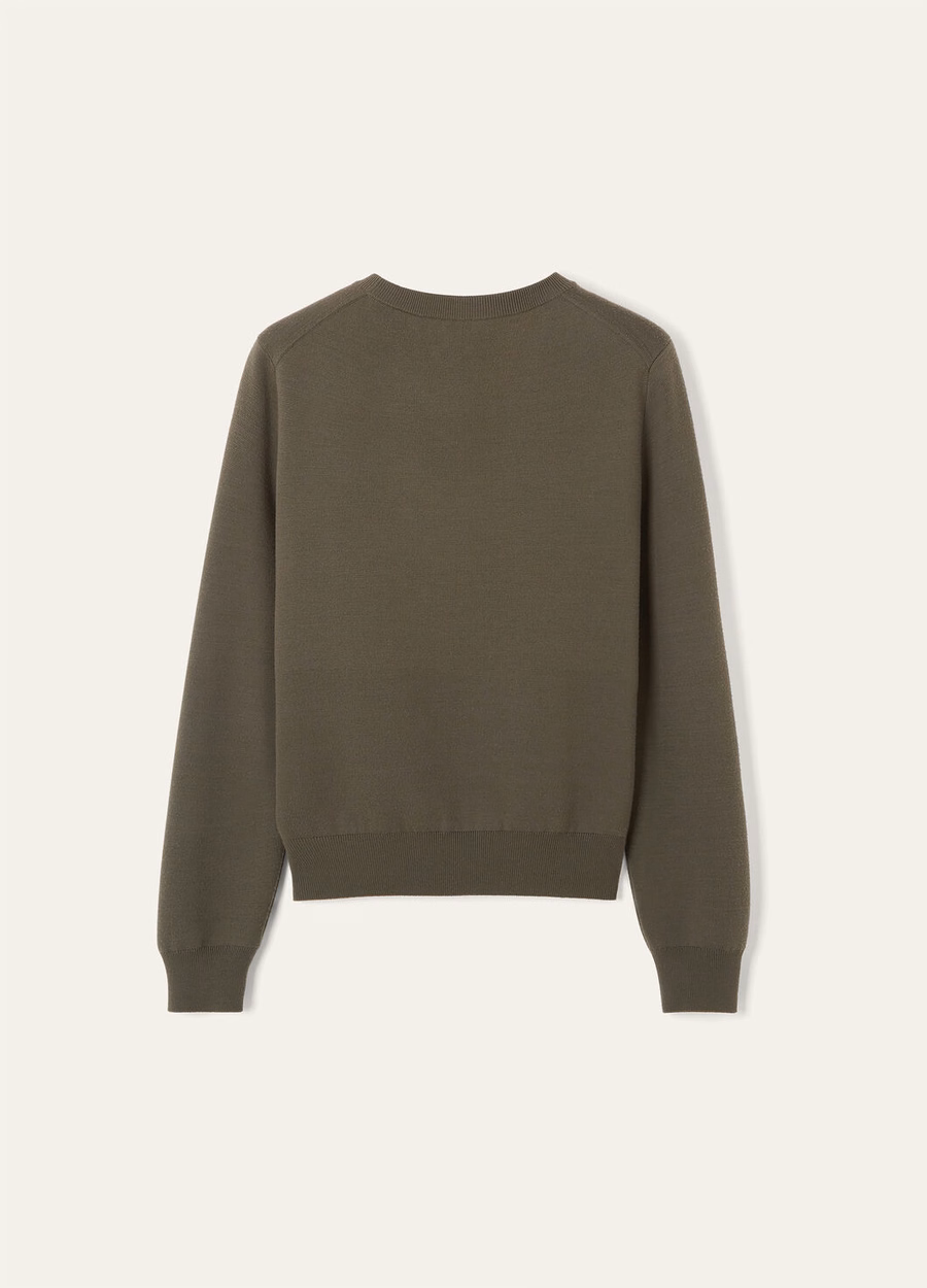 Gift Kings® Crewneck Reed Green/Demitasse Coffee