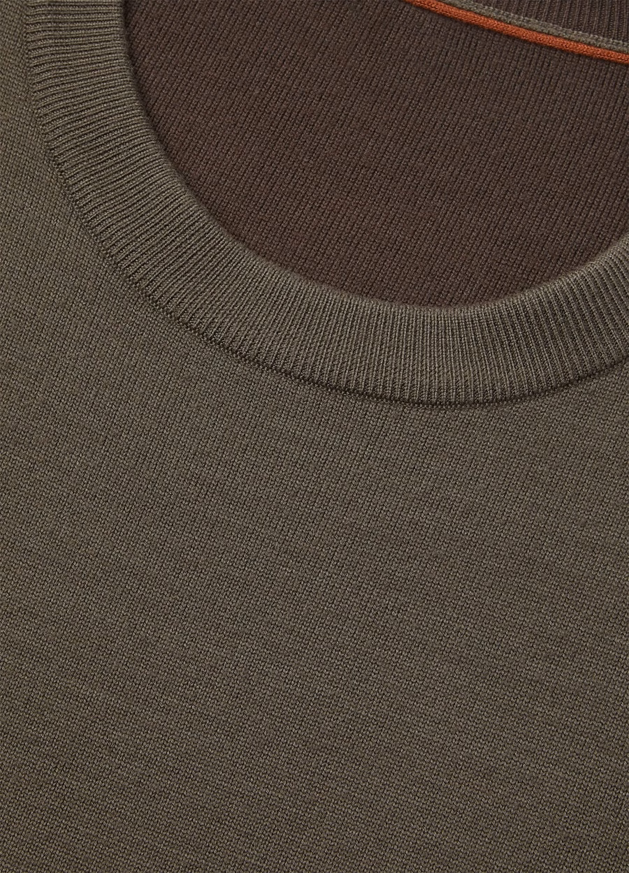 Gift Kings® Crewneck Reed Green/Demitasse Coffee