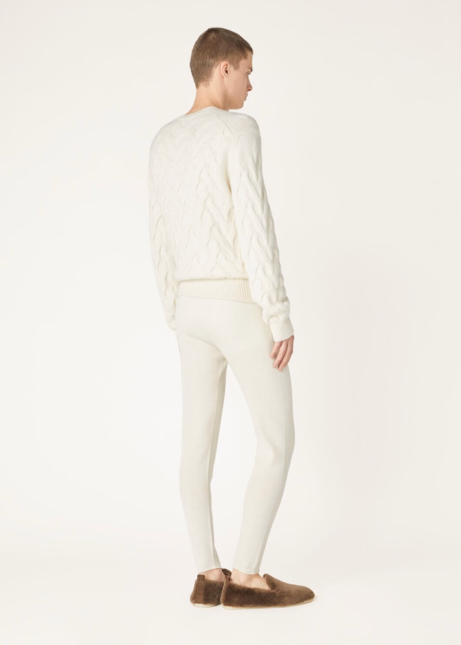 Cocooning Crewneck Baby Cashmere White Snow