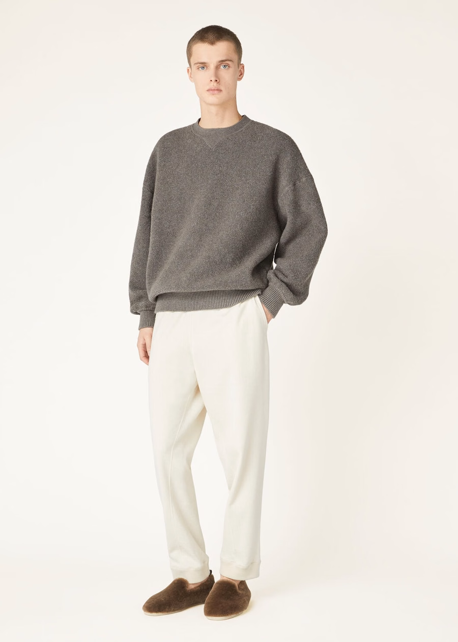 Cocooning Crewneck Cashmere Virgin Wool Pear Melange