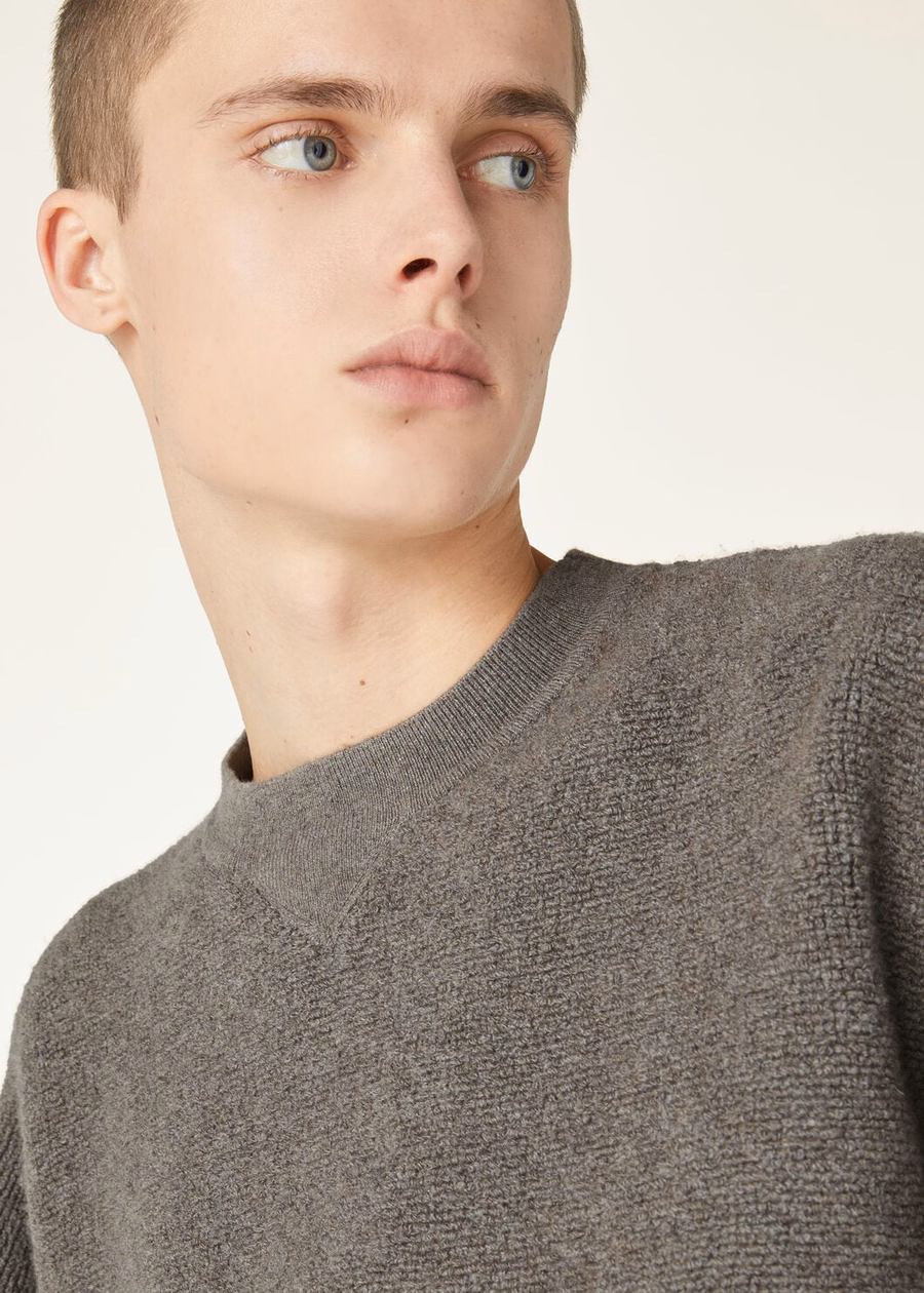 Cocooning Crewneck Cashmere Virgin Wool Pear Melange