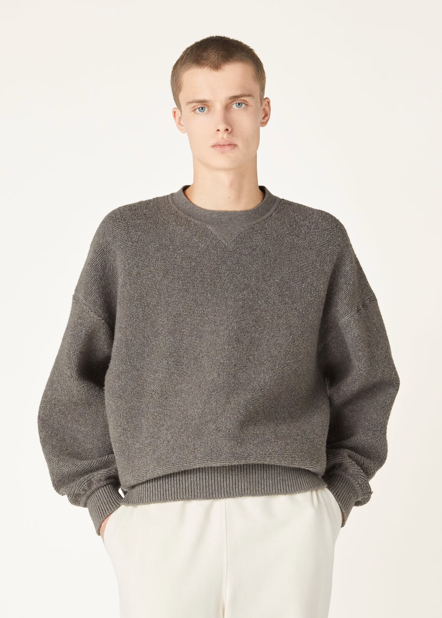 Cocooning Crewneck Cashmere Virgin Wool Pear Melange