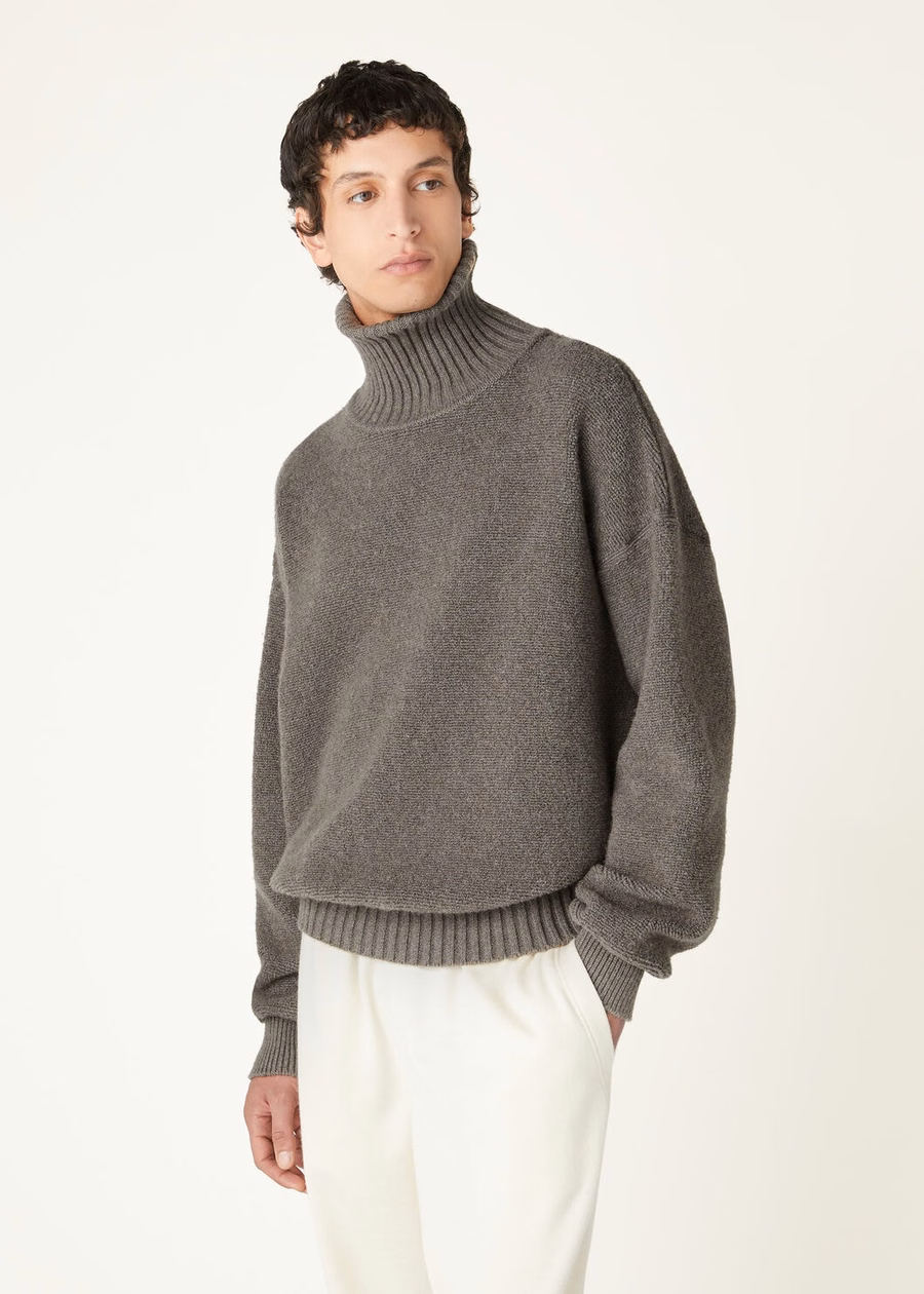 Cocooning Turtleneck Cashmere Virgin Wool Pear Melange