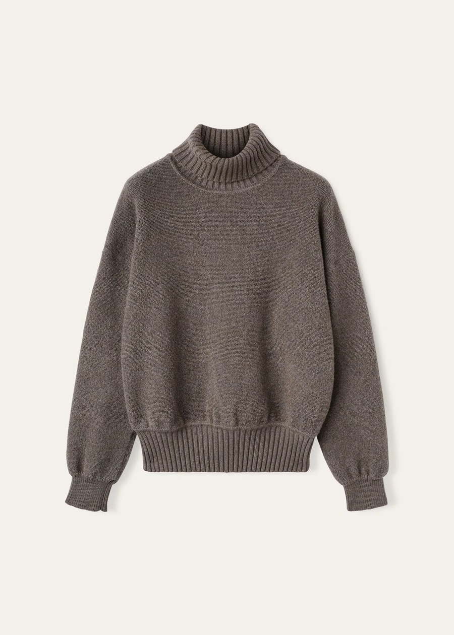 Cocooning Turtleneck Cashmere Virgin Wool Pear Melange