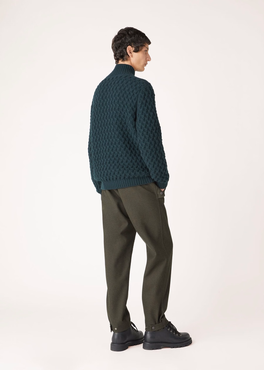 Vallé Baby Cashmere Polo Neck Boreal Green