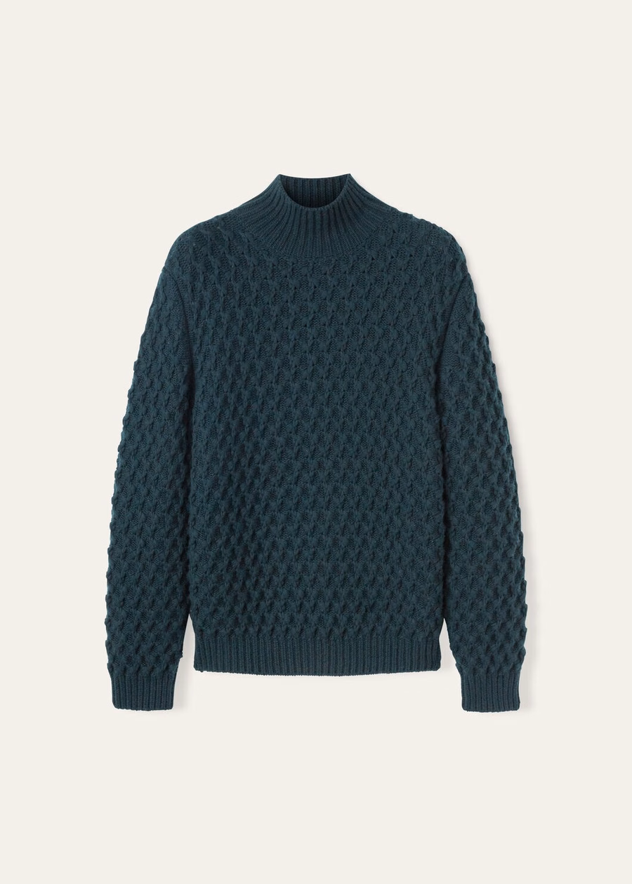 Vallé Baby Cashmere Polo Neck Boreal Green