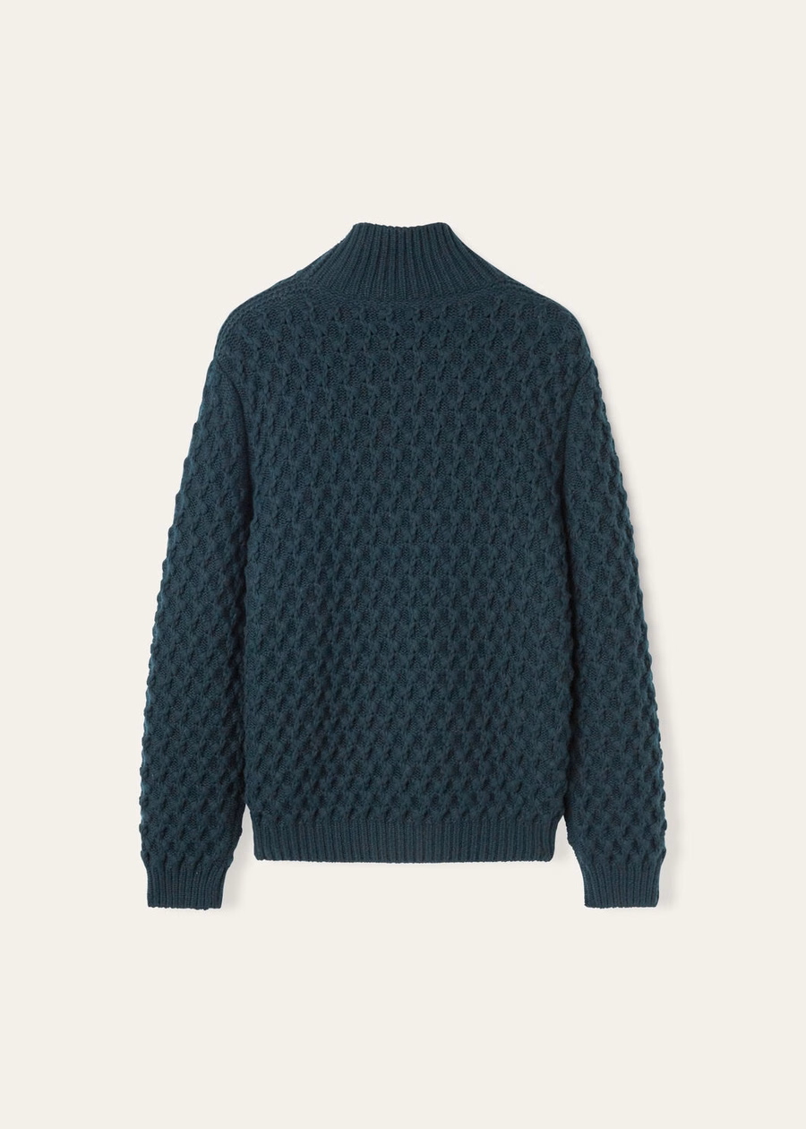 Vallé Baby Cashmere Polo Neck Boreal Green