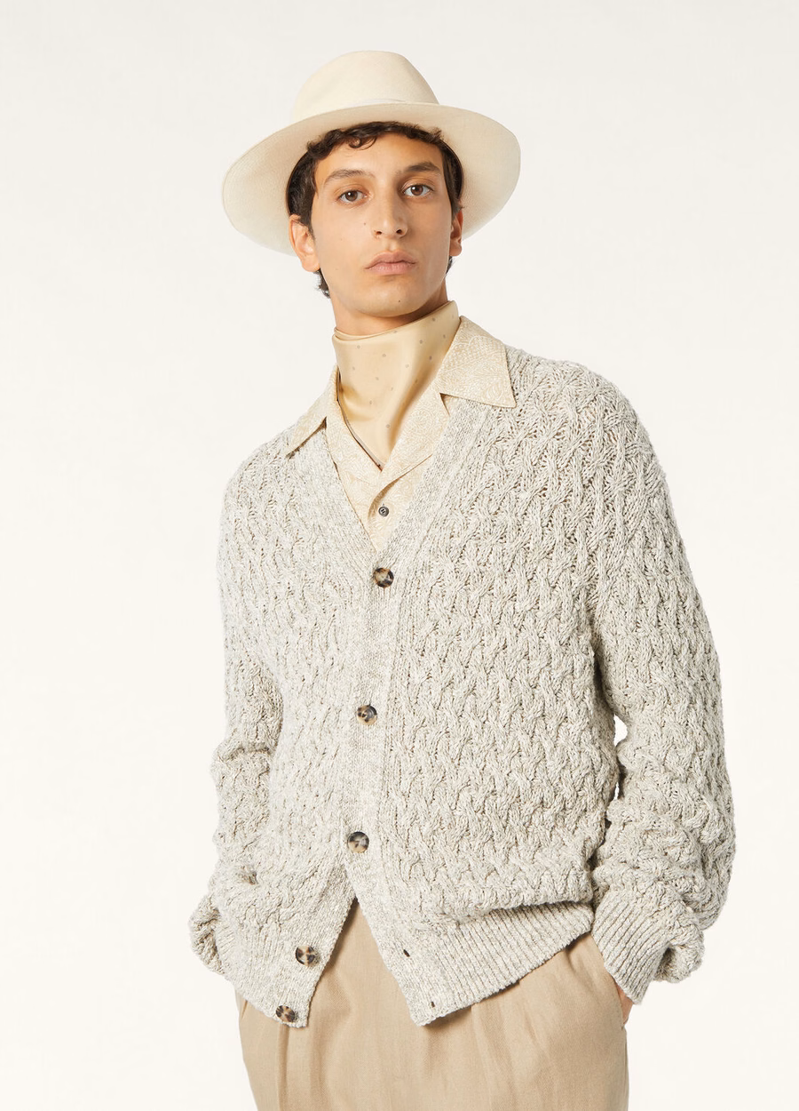 Cardigan Torriggia Cotton Caribbean Sand