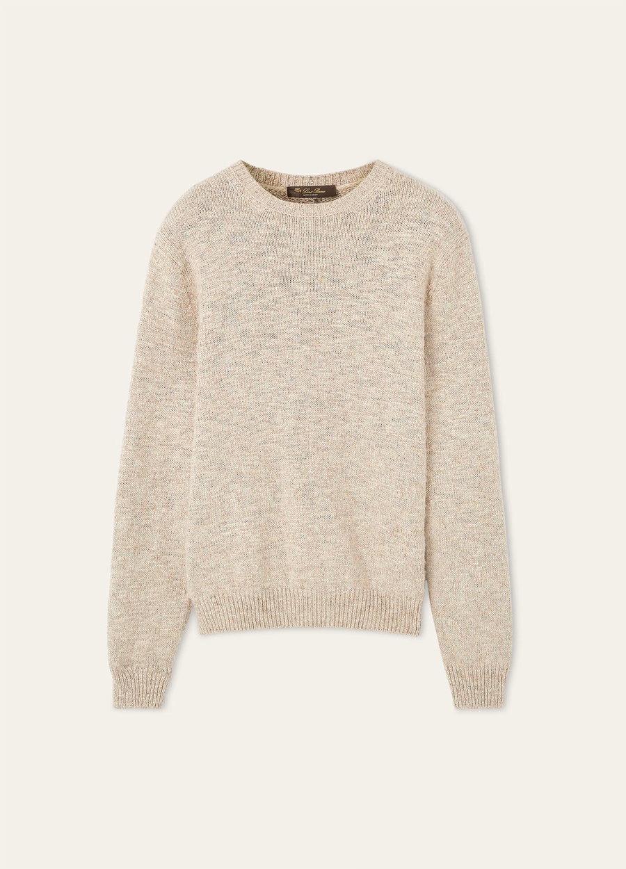 Verbania Crewneck In Silk Cashmere Hay Field