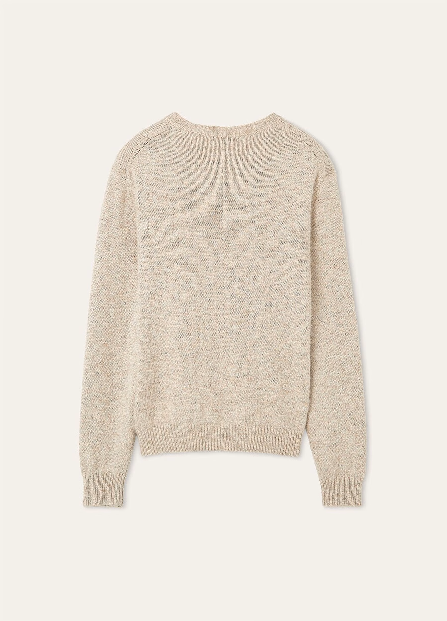 Verbania Crewneck In Silk Cashmere Hay Field