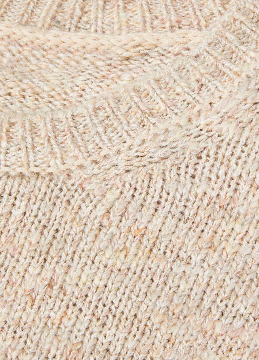 Verbania Crewneck In Silk Cashmere Hay Field