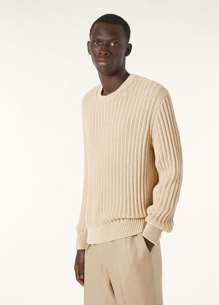 Moltrasio Crewneck Cotton Natural Parchment