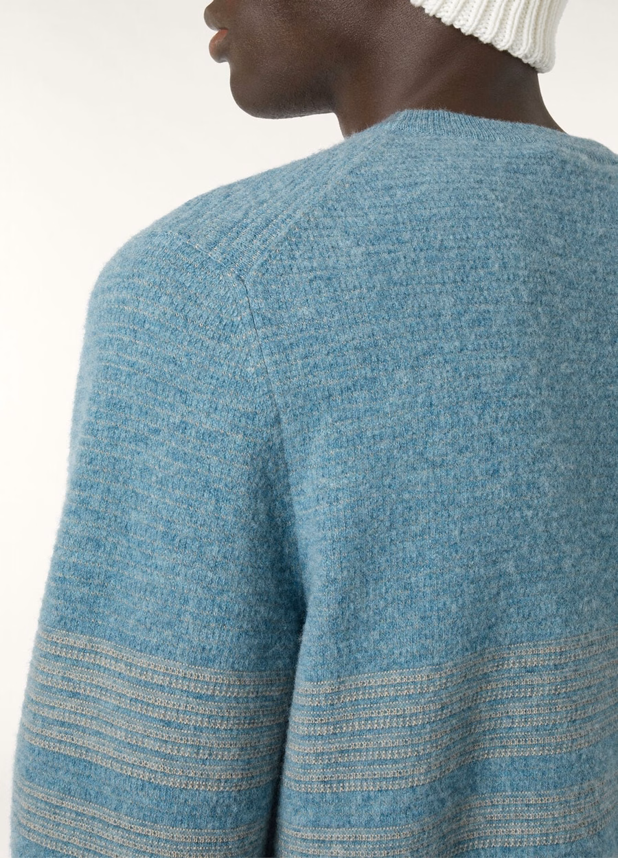 Oggebbio Crewneck Cotton Virgin Wool Mountain Stream