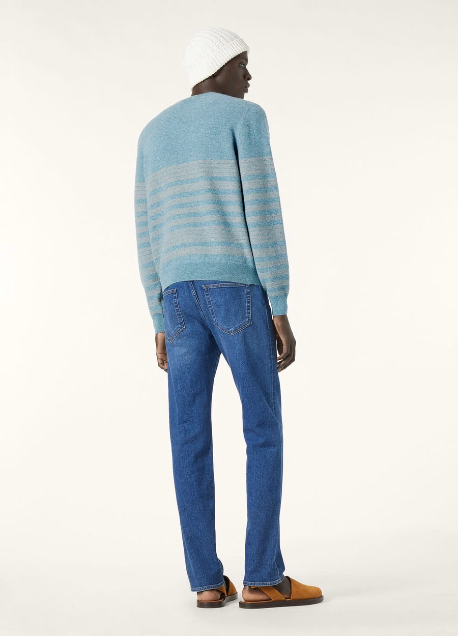 Oggebbio Crewneck Cotton Virgin Wool Mountain Stream