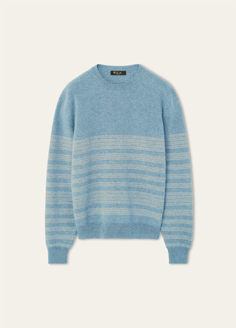 Oggebbio Crewneck Cotton Virgin Wool Mountain Stream
