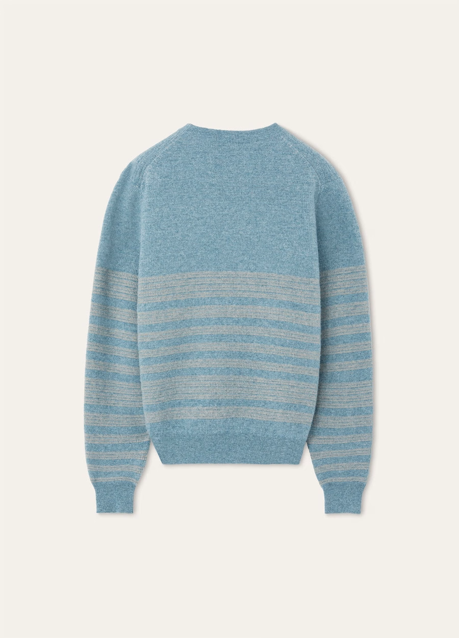 Oggebbio Crewneck Cotton Virgin Wool Mountain Stream