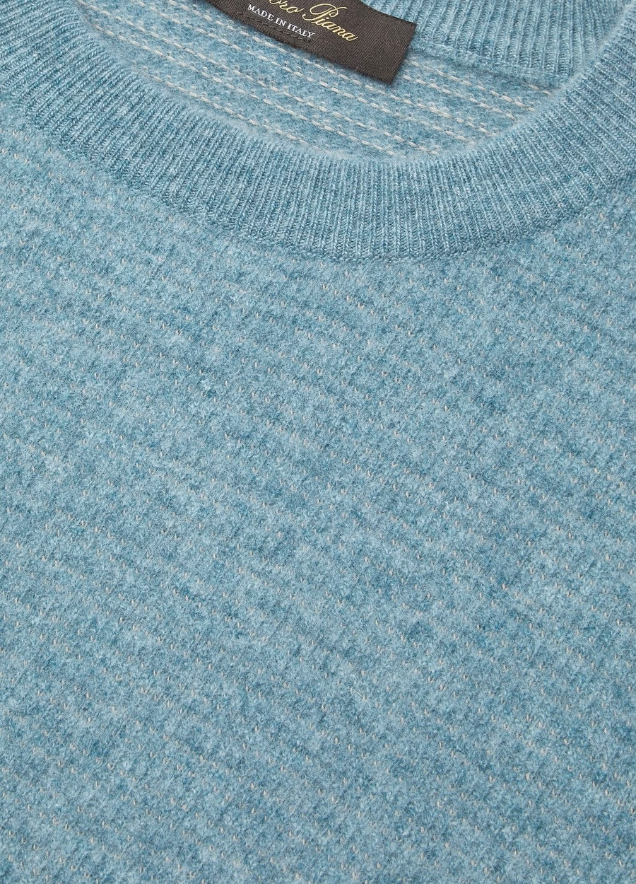 Oggebbio Crewneck Cotton Virgin Wool Mountain Stream