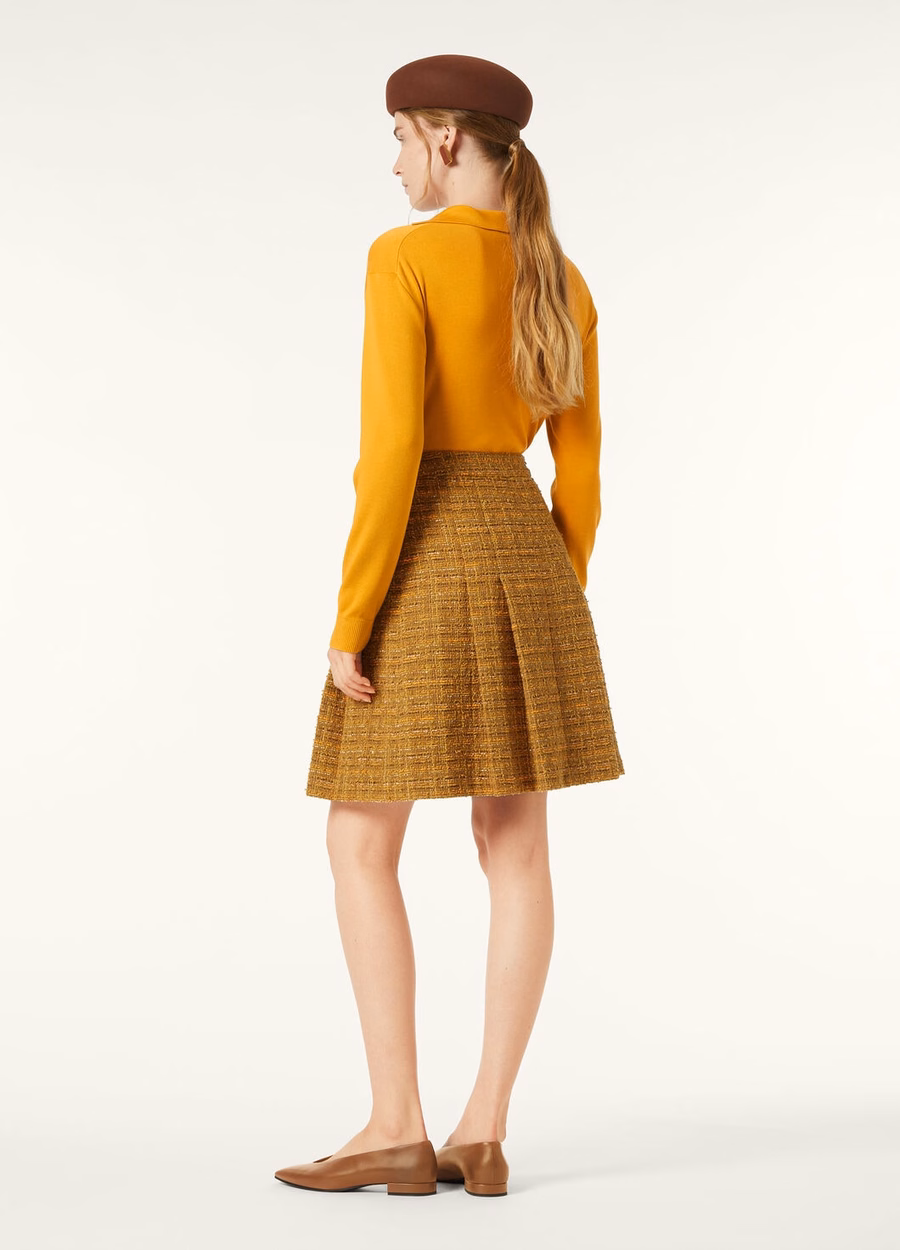 Siena Cotton Silk Saffron Tea Polo Shirt