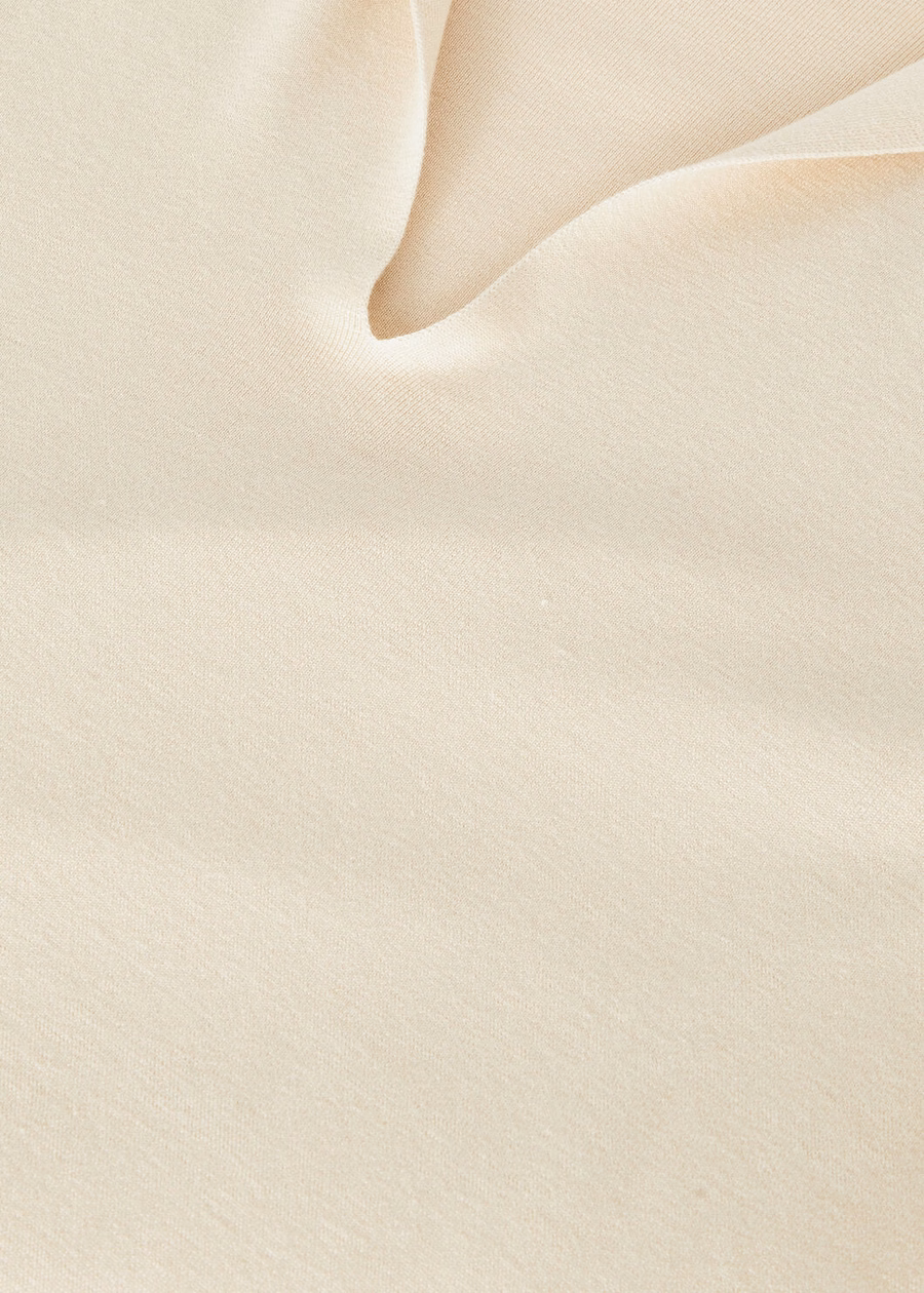 Siena Cotton Silk Rice Milk Polo Shirt
