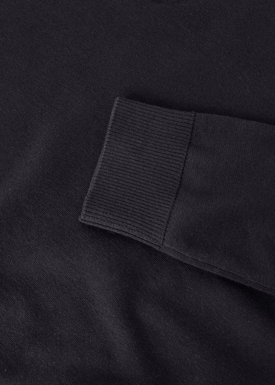 Siena Cotton Silk Polo Shirt Black