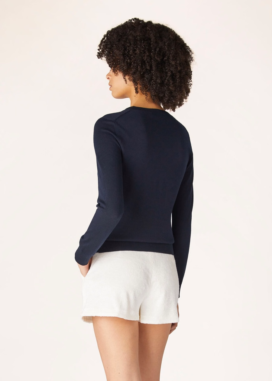 Neo Piuma Crewneck Cashmere Navy Blue