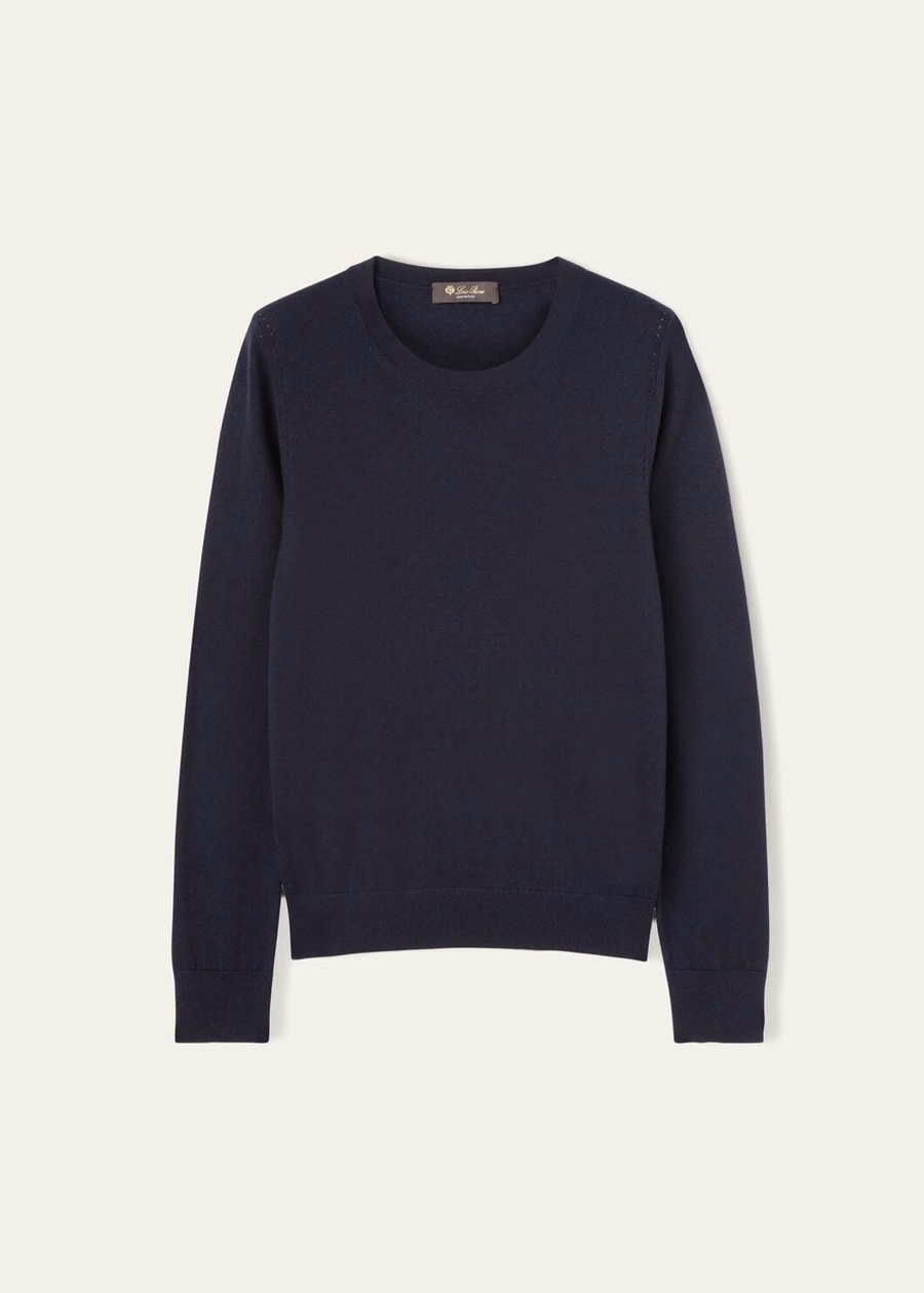 Neo Piuma Crewneck Cashmere Navy Blue