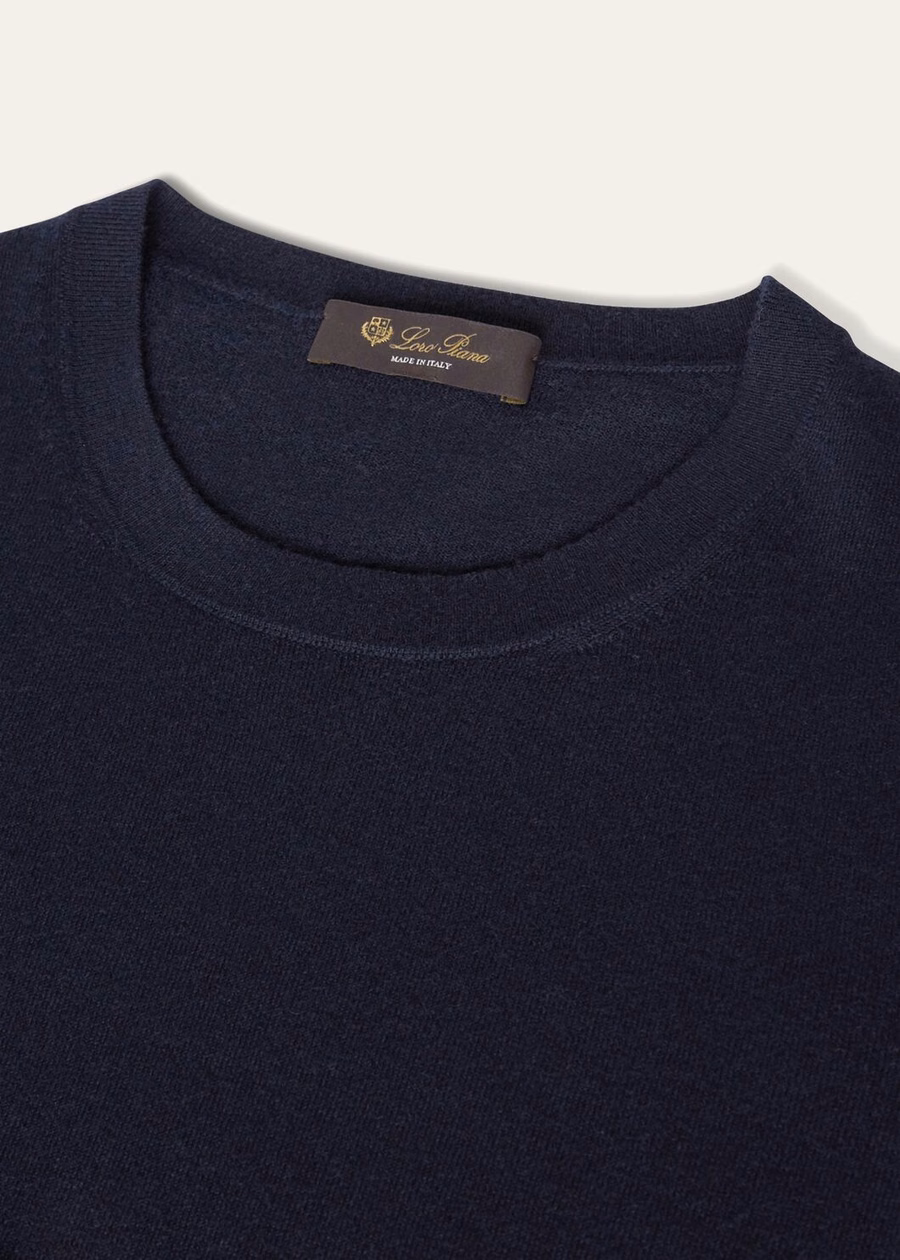 Neo Piuma Crewneck Cashmere Navy Blue