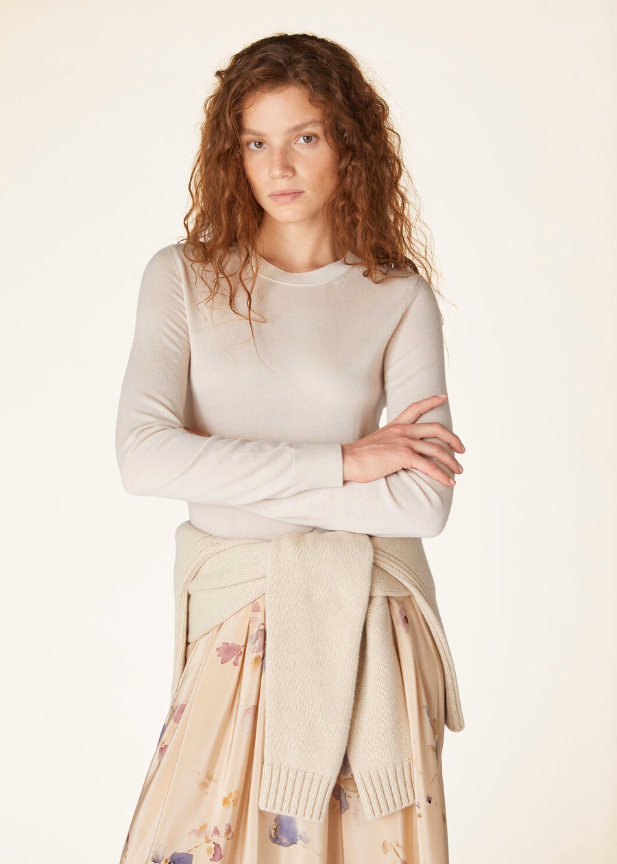Neo Piuma Crewneck Cashmere Tapioca