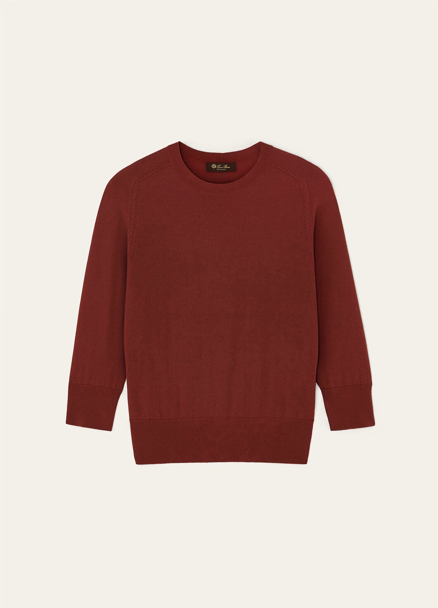 Piuma Crewneck Cashmere Deep Maroon