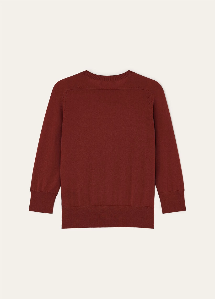 Piuma Crewneck Cashmere Deep Maroon