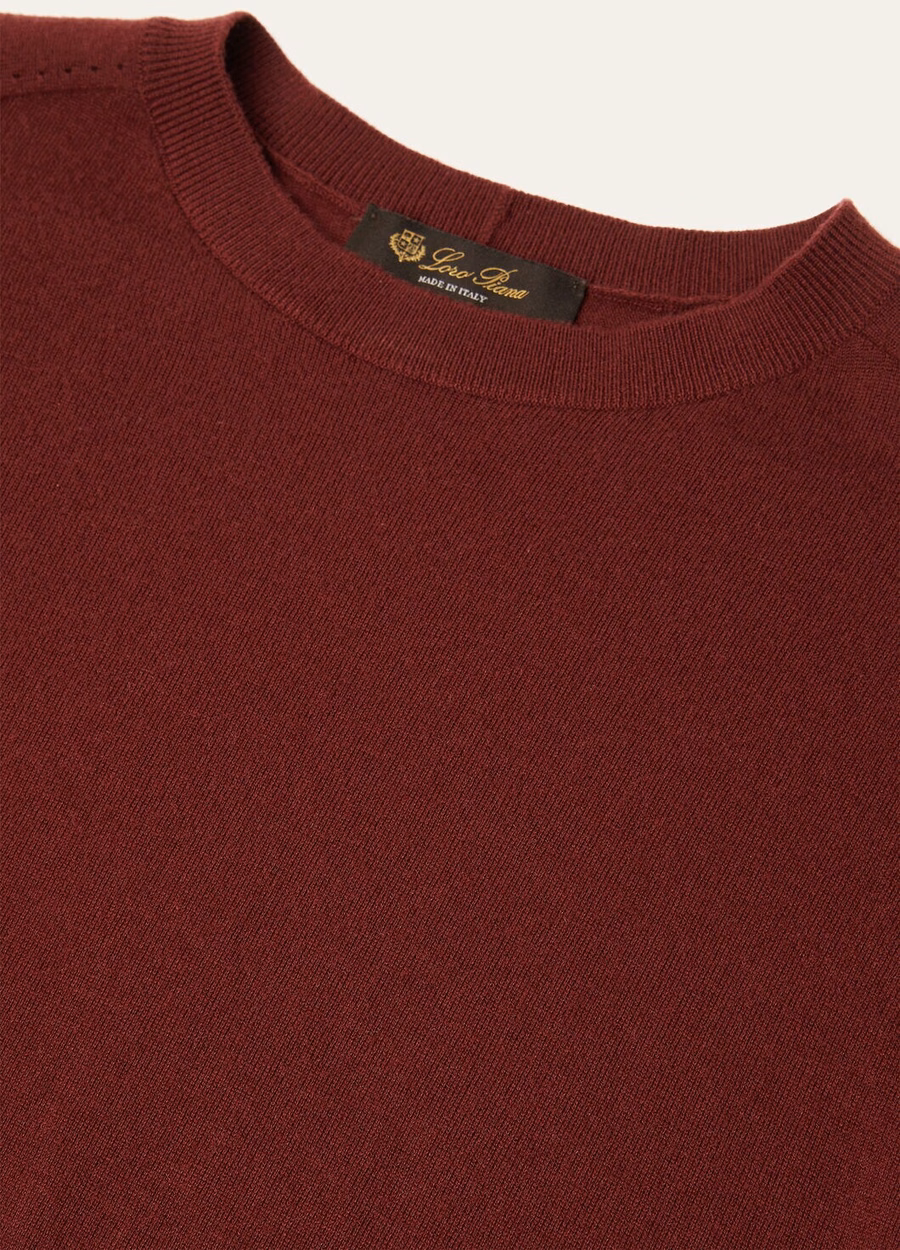 Piuma Crewneck Cashmere Deep Maroon