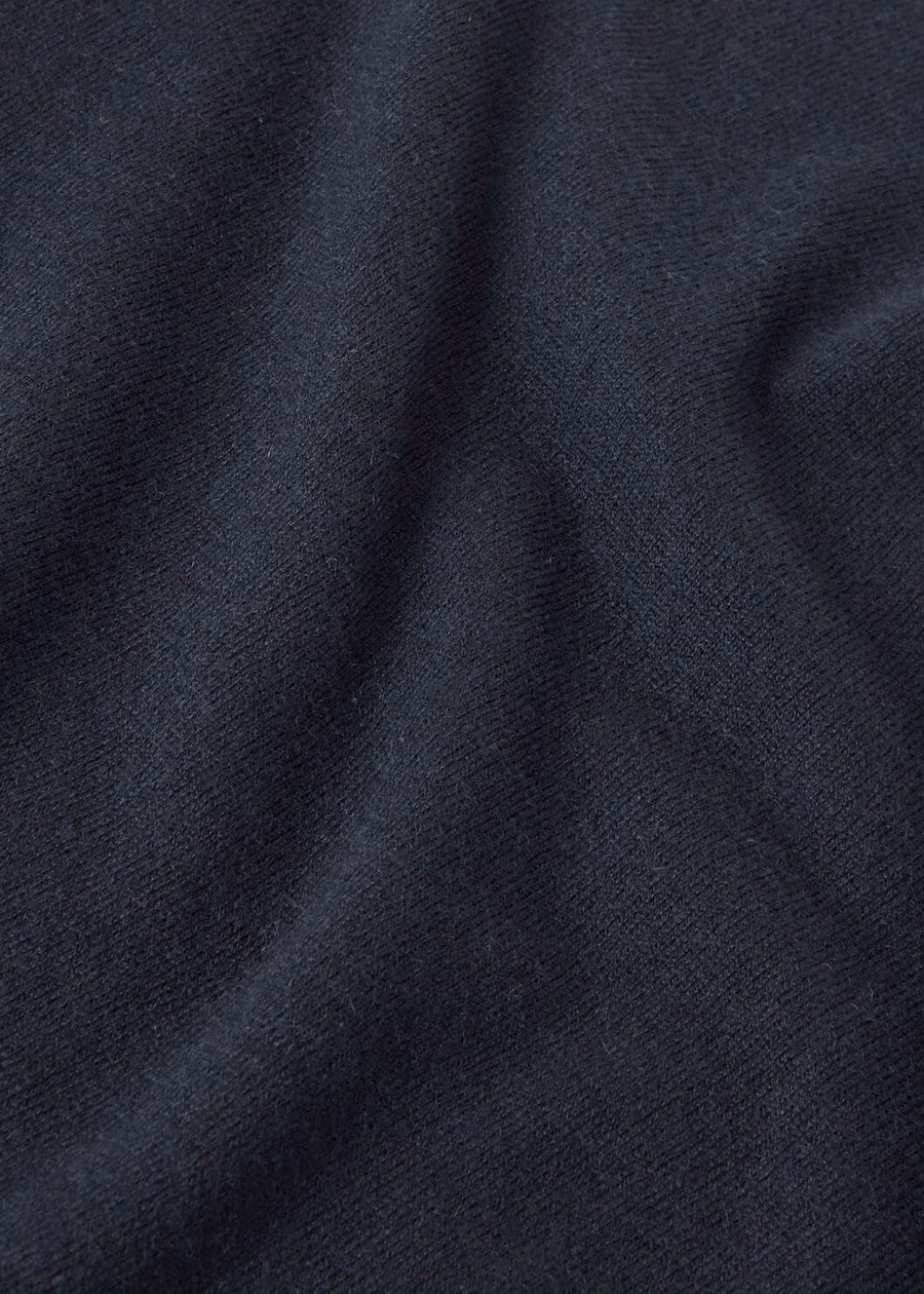 Navy Blue Cashmere Crewneck Sweater