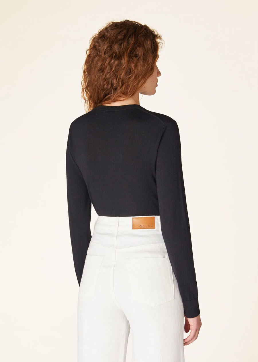 New Piuma V-Neck Cashmere Black