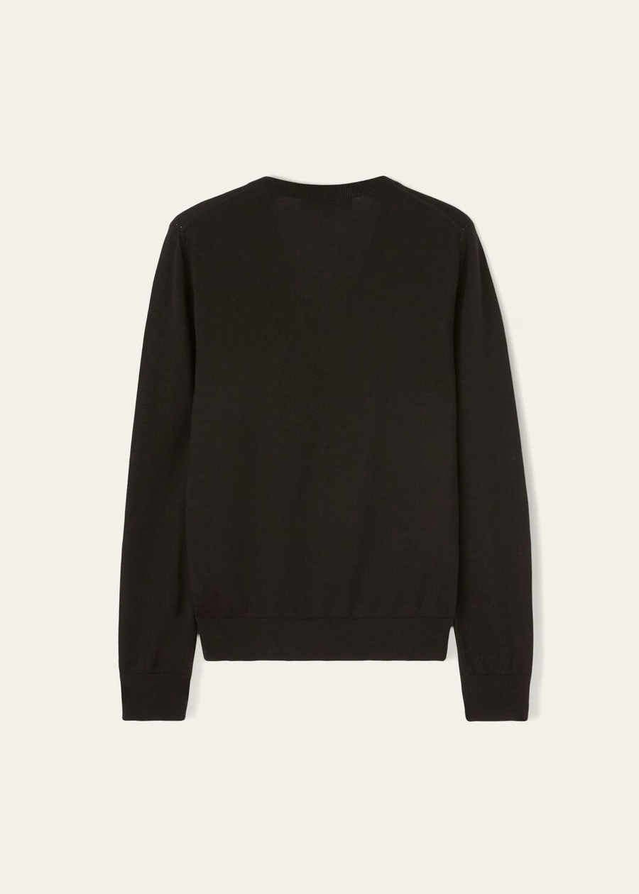 New Piuma V-Neck Cashmere Black