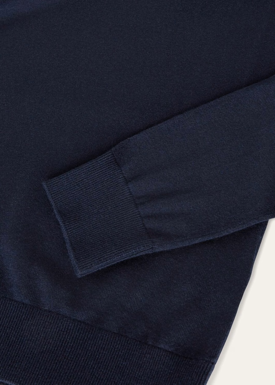 New Piuma V-Deck Cashmere Navy Blue
