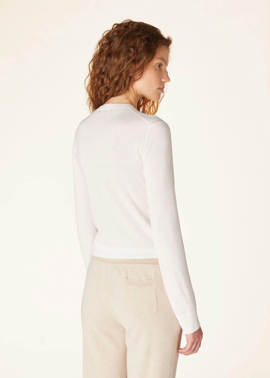 New Piuma V-Deck Cashmere White
