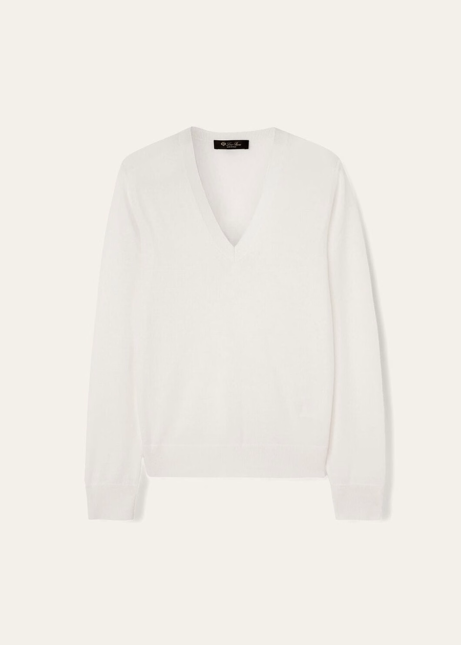 New Piuma V-Deck Cashmere White