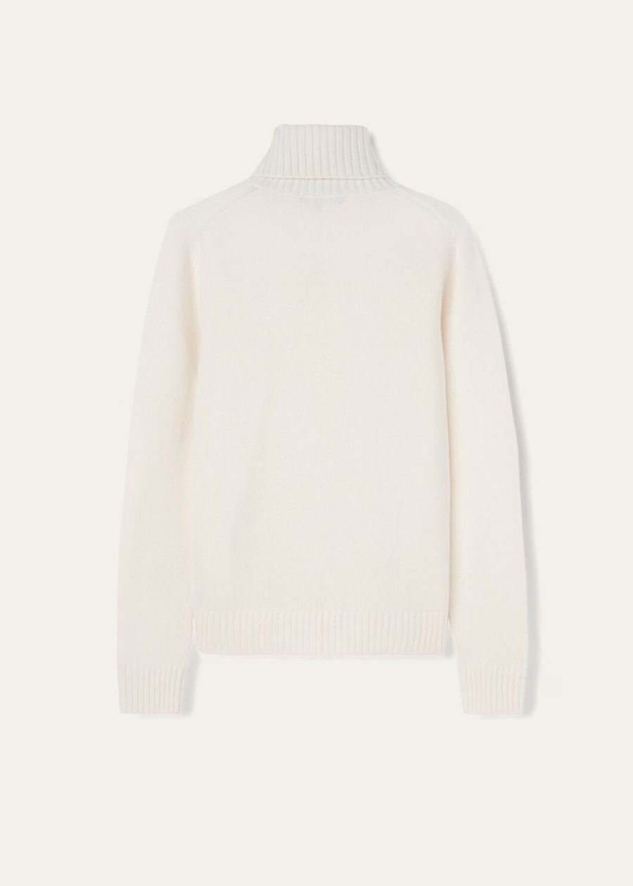 Parksville Turtleneck Baby Cashmere White Titanium