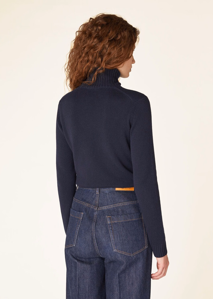 Parksville Turtleneck Baby Cashmere Navy Blue