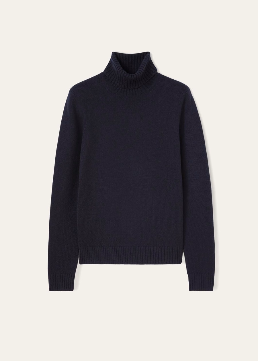Parksville Turtleneck Baby Cashmere Navy Blue